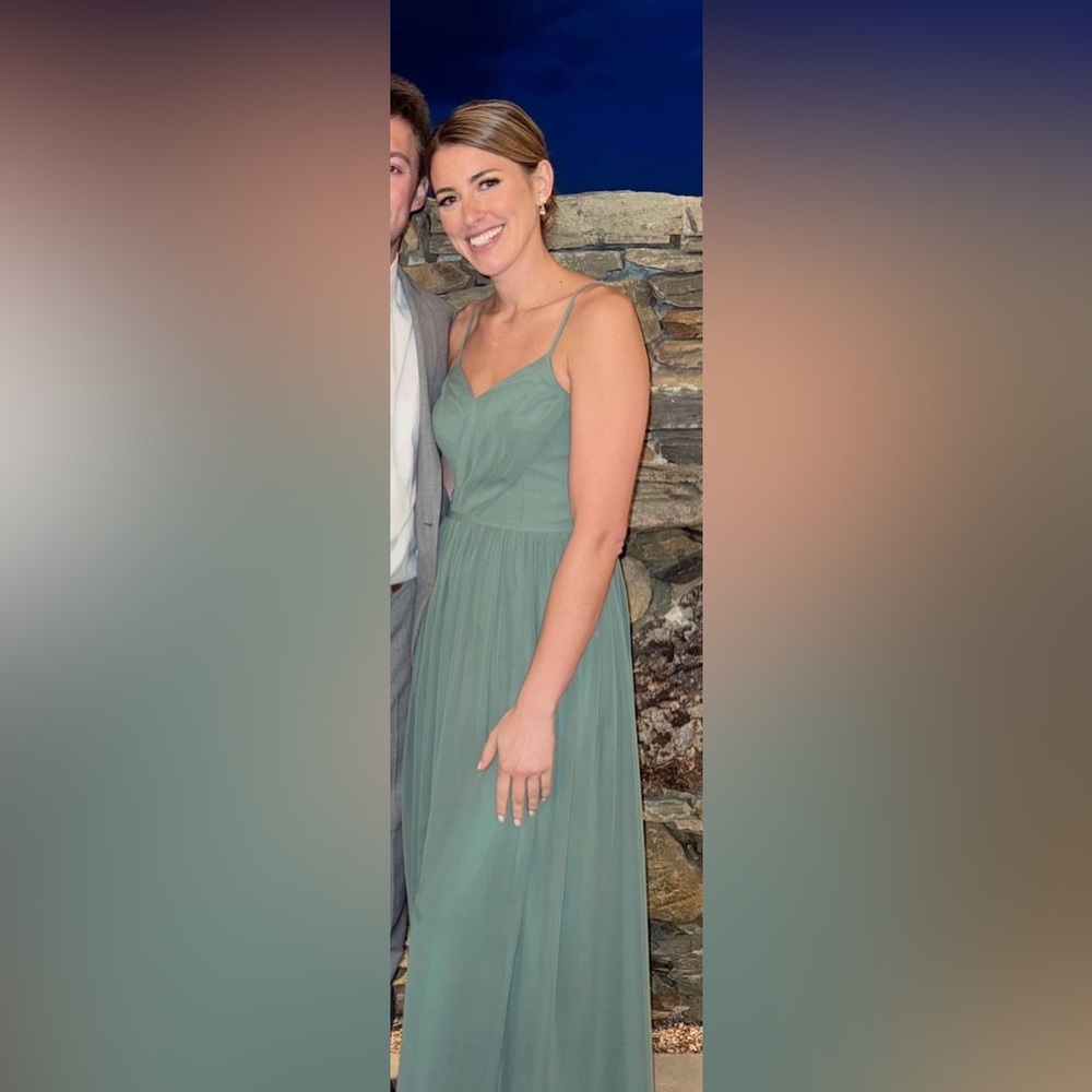 Azazie Cora A6 Dress Eucalyptus Green